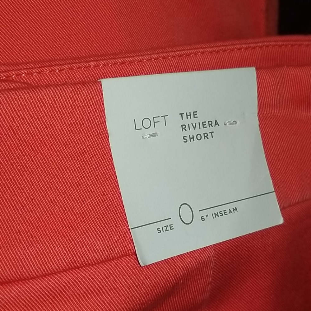 LOFT Riviera Short NWT in coral Sz:0 6"inseam - Picture 10 of 11